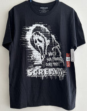 NEW Scream Ghostface T-Shirt Size Medium (38-40) Horror Movie Tee Black Cotton