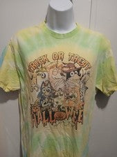 Trick Or Treat Happy Halloween Tie Dye T Shirt Size M Medium