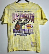 Mitchell & Ness Los Angeles Lakers 16X World Champions Tie-Dye T-Shirt Size Med