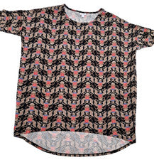 LuLaRoe Irma Oversized Patriotic T-shirt 4th of July Size Large Eagles Flags USA