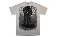 Mens Grim Reaper Costume Halloween Funny Scary White Shirt New L