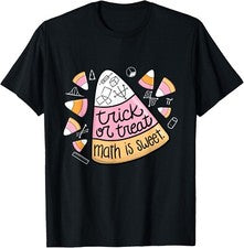 Trick or Treat Halloween Math is Sweet Candy Corn Funny Gift Unisex T-Shirt