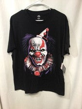 Scary Clown (Celebrate Halloween) Black 2XL Cotton Blend (New with Tags) T13