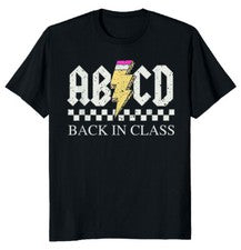 ABCD Back in Class Boys Girls Teachers Rock Back to School T-Shirt
