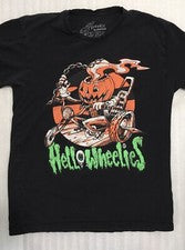 Ktronix Hellowheelies Trick or Treat T-Shirt (S) Halloween Hot Rod Rat Art Ktron