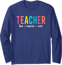 Retro Teacher Inspirational Back To School Costume Long Sleeve Tshirt