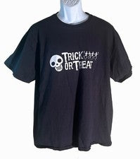 TRICK OR TREAT Halloween  Short Sleeve Black T-Shirt