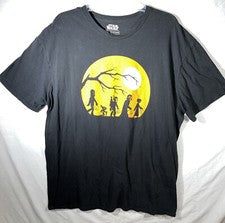 Star Wars Halloween 2XL Black T Shirt Trick Or Treat Chewbacca Darth Leia Yoda