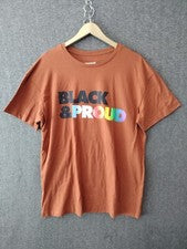 #takepride Adult BLACK AND PROUD PRIDE T-Shirt Brown M