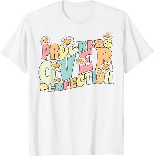 Progress Over Perfection Back to School Teacher and Kids T-Shirt