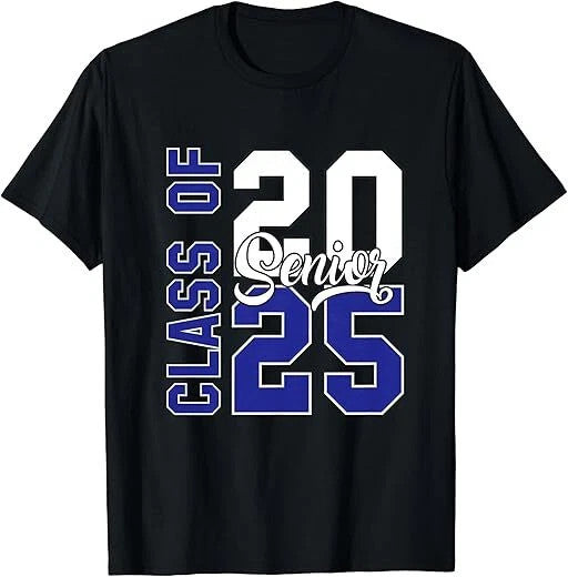Senior 2025 Class Of 2025 Back To School Black T-Shirt