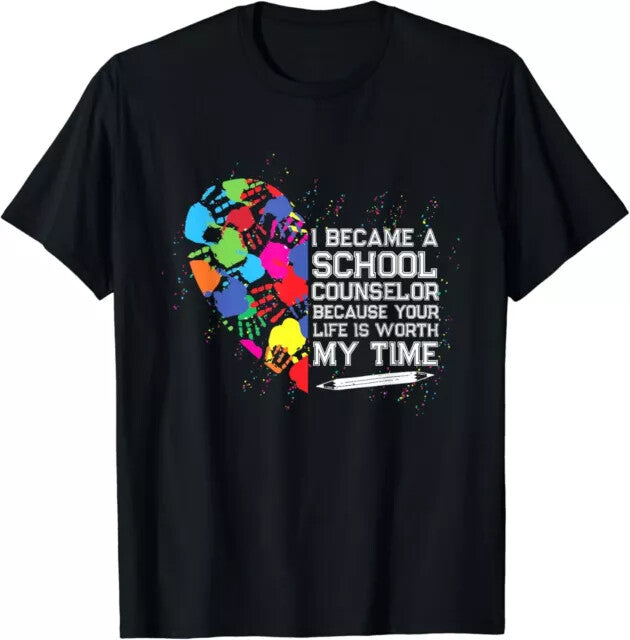 NEW LIMITED School Counselor Worth My Life Back to School Counselor Gift T-Shirt