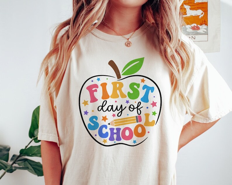 First day of school, Back To School day of school, Vintage School Teacher Tee