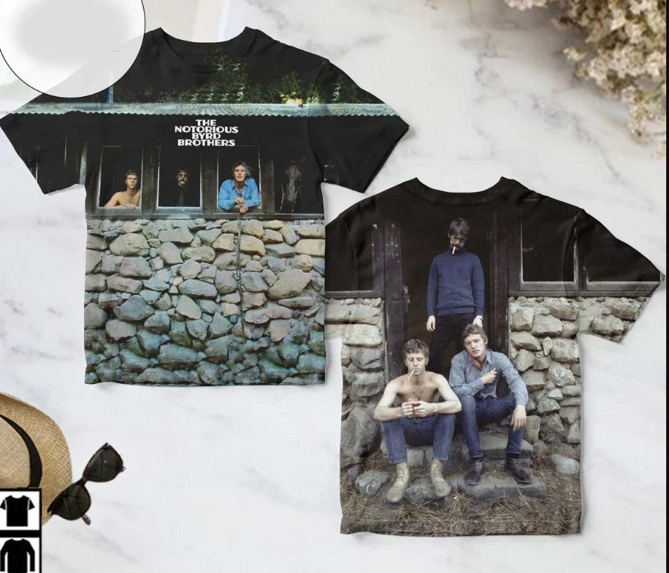 The Notorious Byrd Brothers Album Cover By The Byrds AOP 3D T-Shirt