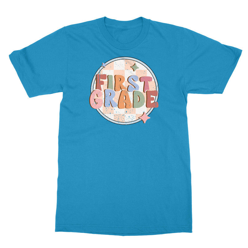 Groovy Retro 1st Grade Back To School Funny Unisex T-Shirt