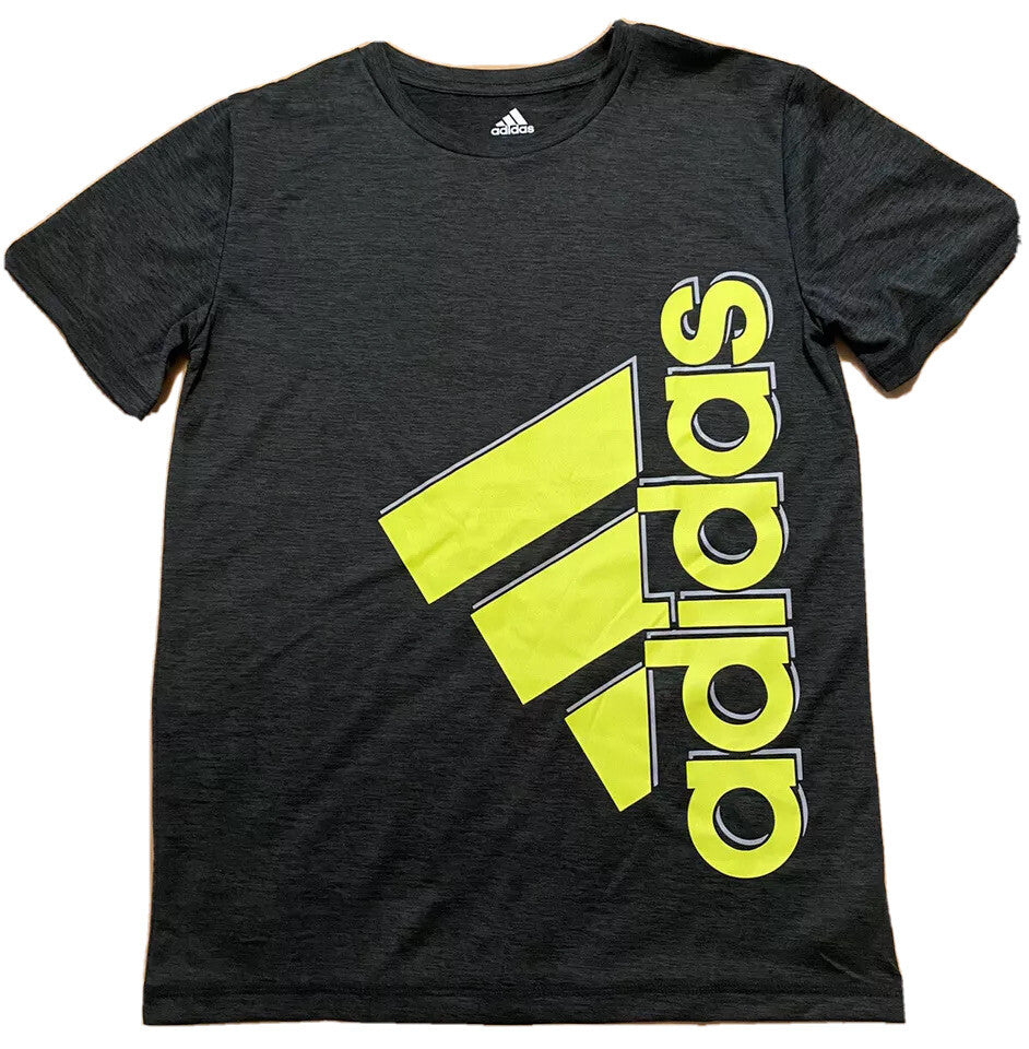 👕Adidas Boys Short Sleeve Jersey Logo TShirt Fast Dry Black S1 Back to School