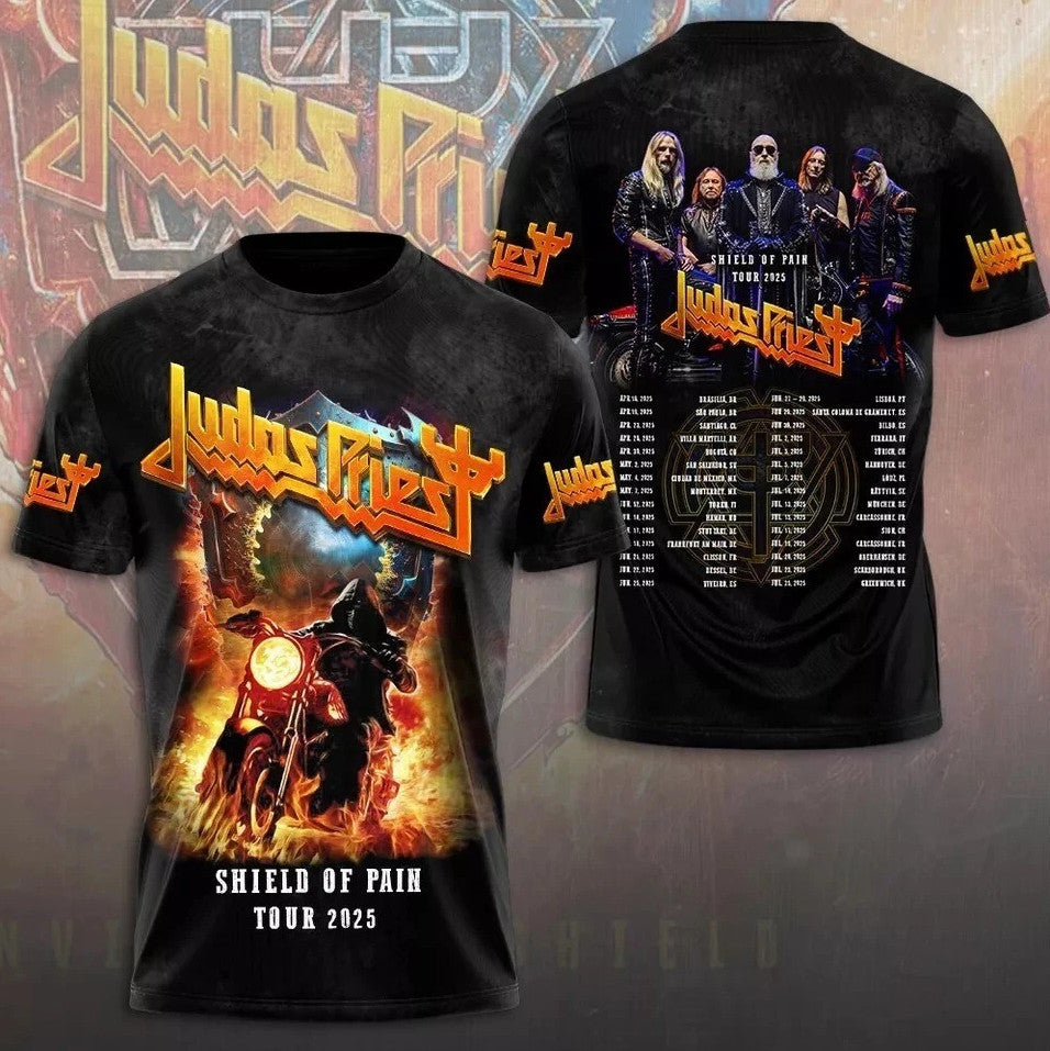 Judas Priest 3D t shirt shield of pain tour 2025