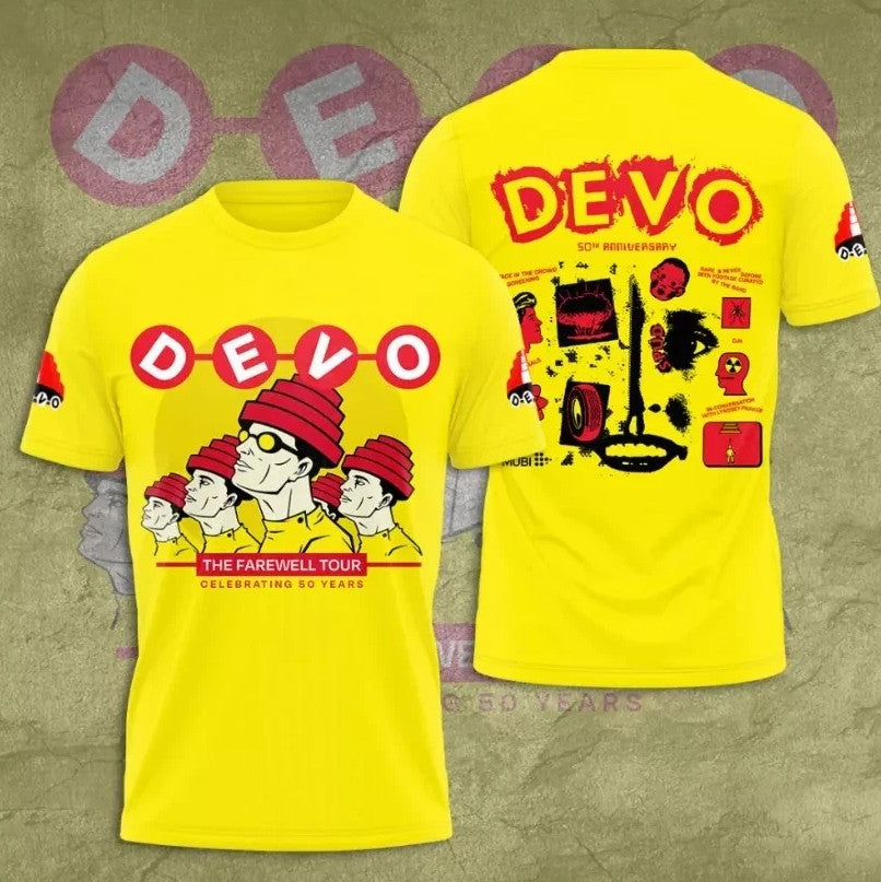 DEVO 50th Anniversary Tour AOP 3D T-shirt