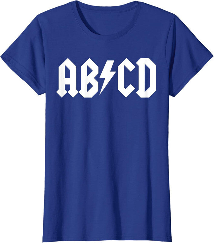 Funny Teachers ABCD Rock Graphic Back To School Ladies' Crewneck T-Shirt