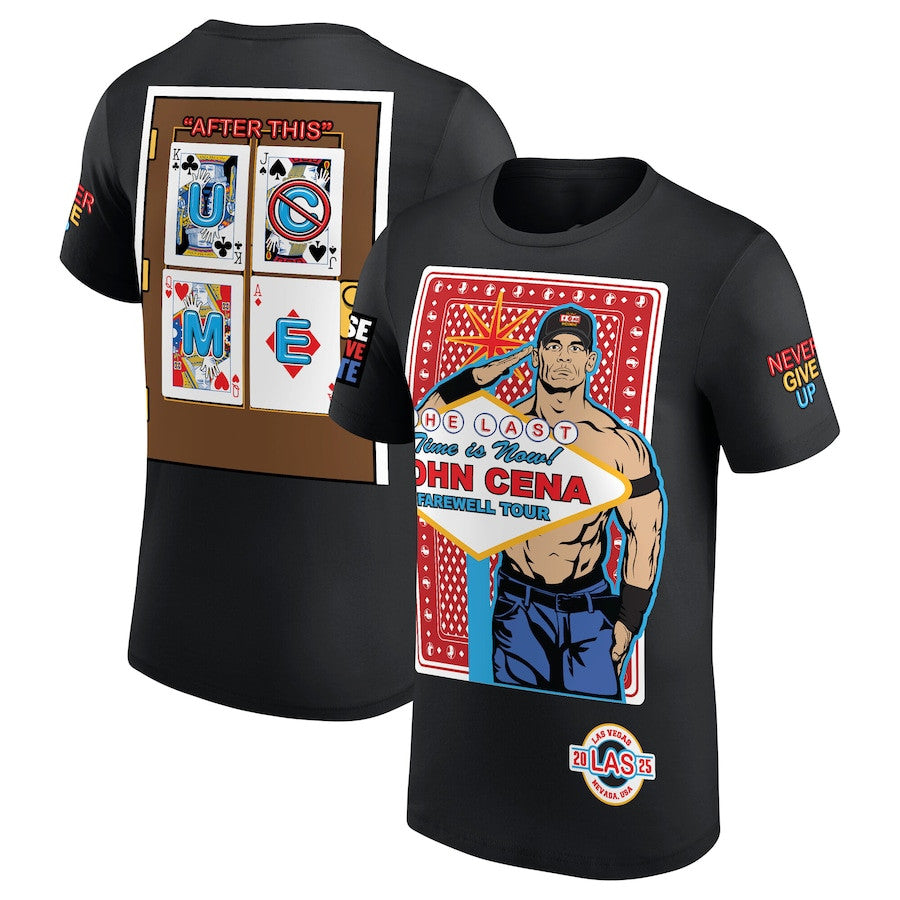 Men's Black John Cena Farewell Tour 2025 Las Vegas T-Shirt