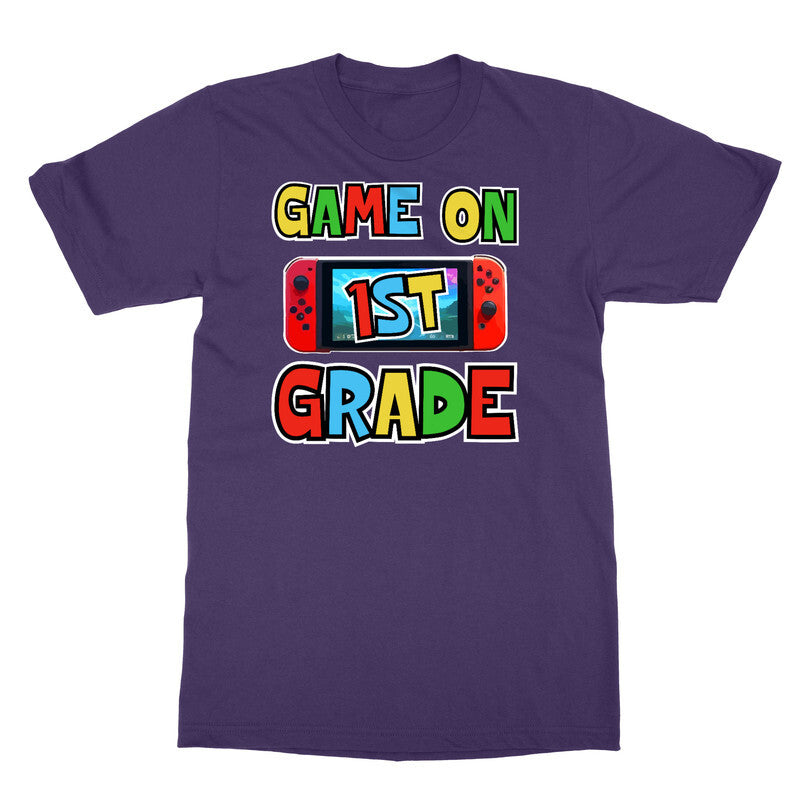 Game On 1st Grade Gamer Back To School Funny Unisex T-Shirt