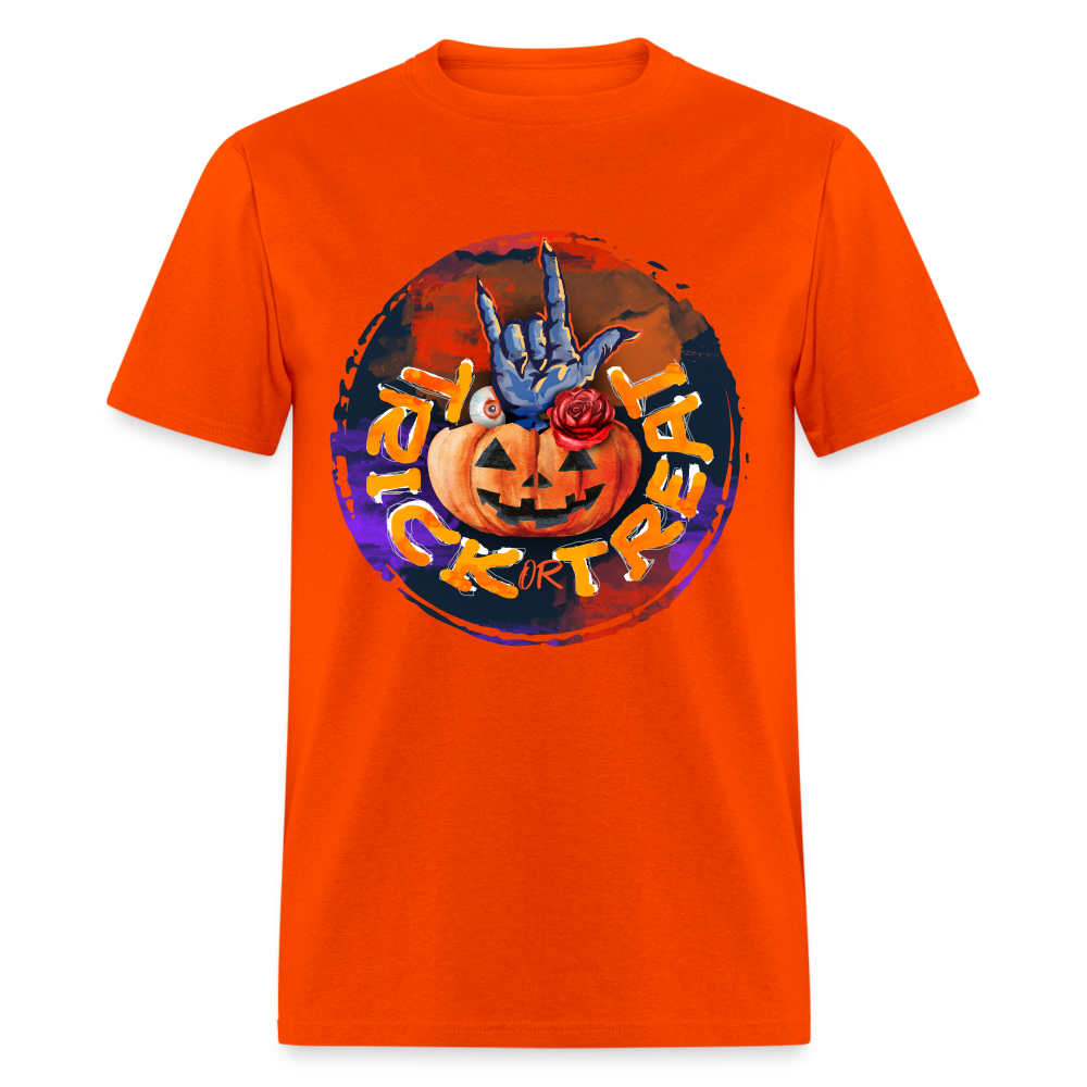 Halloween Trick Or Treat Pumpkin Head T Shirt